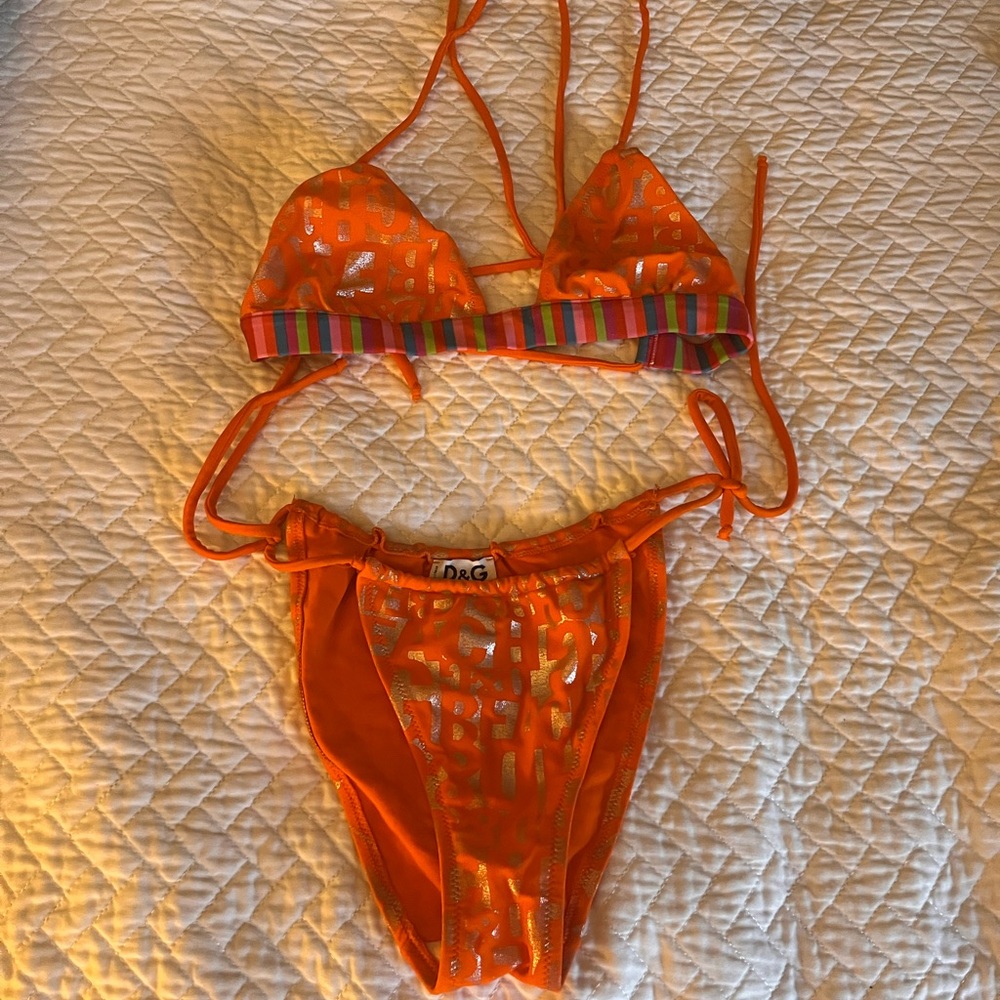 D&G Bright Orange Beachwear